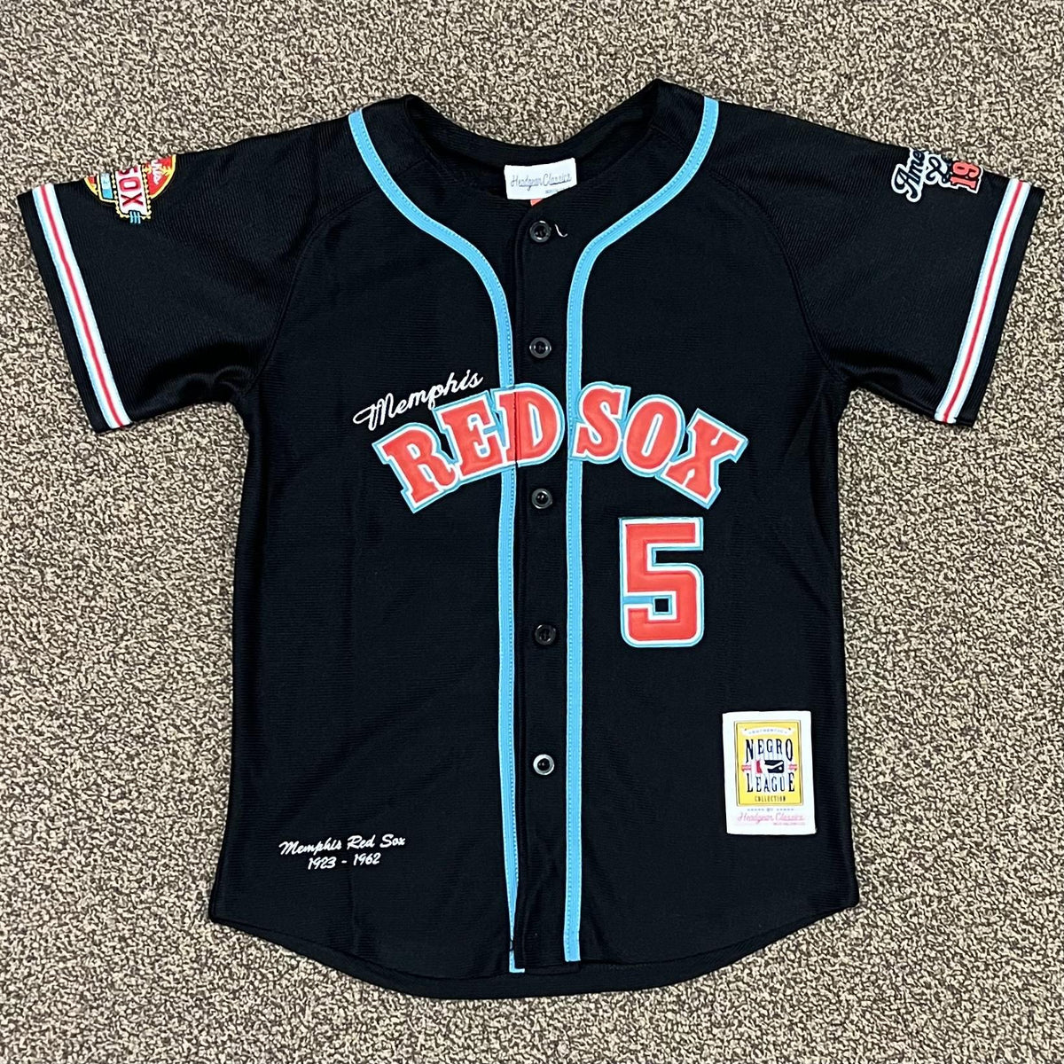 black and red red sox jersey