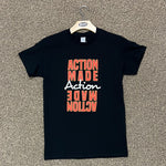 Action Made Red Logo Black SS Tee
